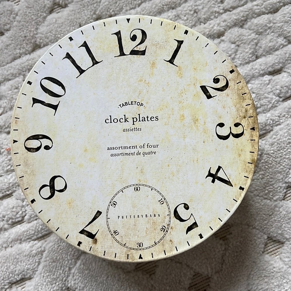 Pottery Barn Clock Plates